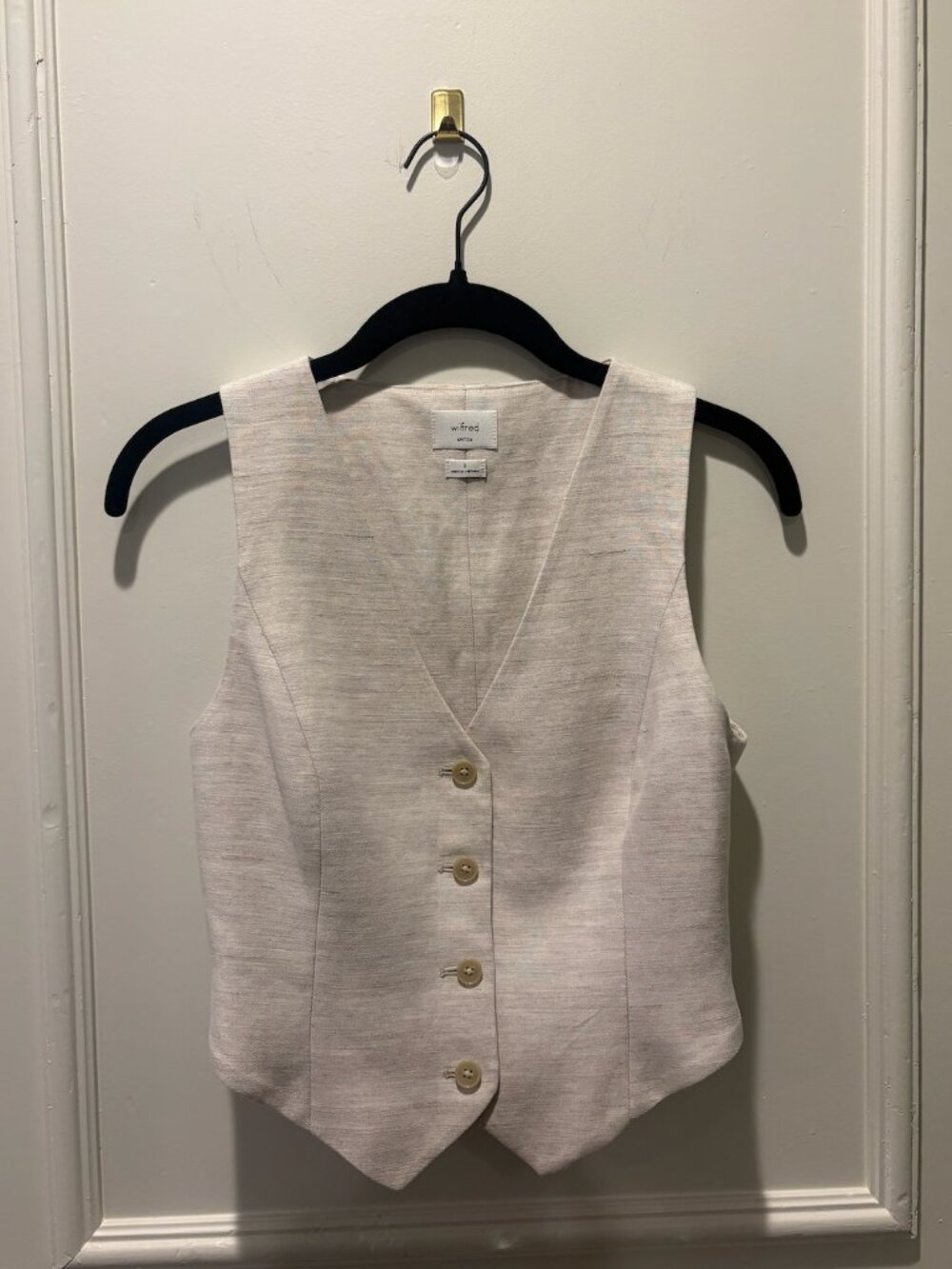 Aritzia Wilfred CruiseLinen Pacino Vest Natural Ecru Size 0